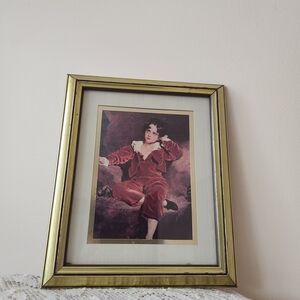 Vintage Inspired Gold Framed Art Print